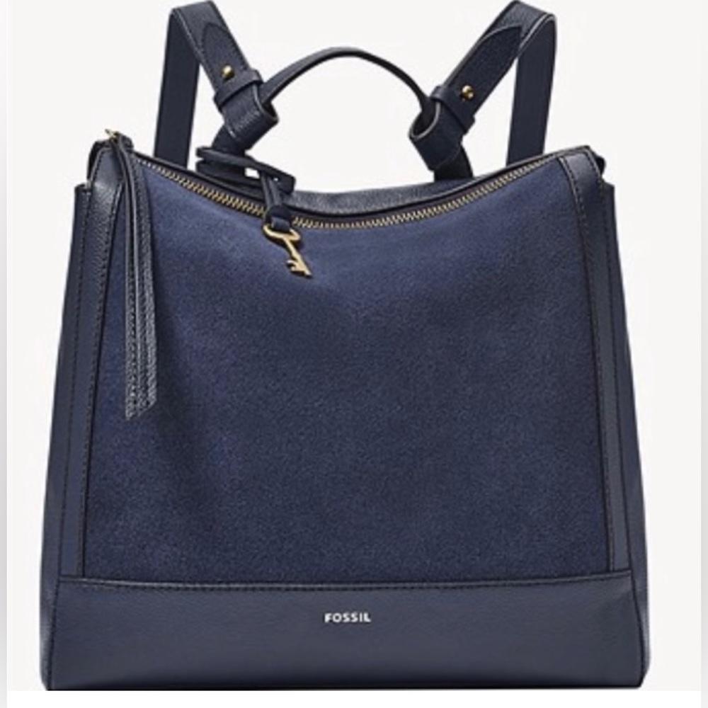 Fossil Women's Elina Convertible Small Backpack ~ Blue